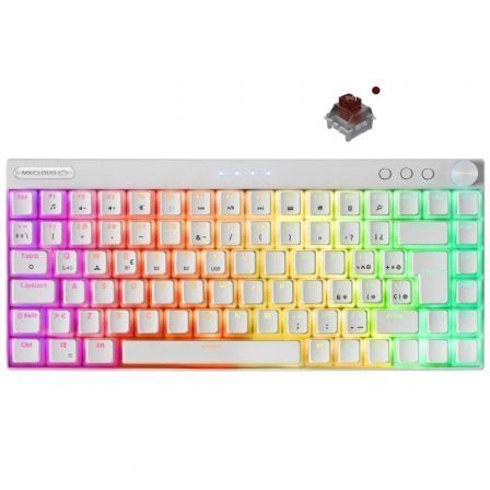 Teclado Gaming Mecánico Inalambrico Mars Gaming MKCLOUDWBRES/ Blanco Teclado Gaming Mecánico Inalambrico Mars Gaming MKCLOUDWBRES/ Blanco